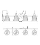 Kinkiety łazienkowe - Quintiesse Kinkiet Addison - 4 źródła światła IP44 Elstead Lighting QN-ADDISON4-BATH - product 7