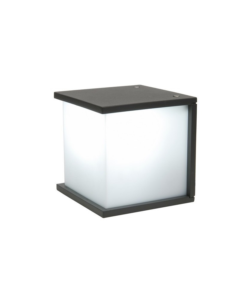 Kinkiety zewnętrzne - Lutec BOX CUBE Ścienna 1xE27 Antracyt 5184601118 - produkt kolory-swiatla.pl 1