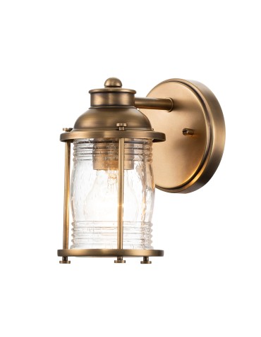 Quintiesse Kinkiet Ashland Bay - 1 źródło światła - Naturalny mosiądz IP44 Elstead Lighting QN-ASHLANDBAY1-NBR-BATH