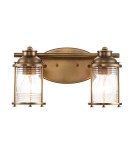 Quintiesse Kinkiet Ashland Bay - 2 źródła światła - Naturalny mosiądz IP44 Elstead Lighting QN-ASHLANDBAY2-NBR-BATH Quintiesse Kinkiet Ashland Bay - 2 źródła światła - Naturalny mosiądz IP44 Elstead Lighting QN-ASHLANDBAY2-NBR-BATH