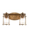 Quintiesse Kinkiet Ashland Bay - 2 źródła światła - Naturalny mosiądz IP44 Elstead Lighting QN-ASHLANDBAY2-NBR-BATH Quintiesse Kinkiet Ashland Bay - 2 źródła światła - Naturalny mosiądz IP44 Elstead Lighting QN-ASHLANDBAY2-NBR-BATH