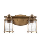 Quintiesse Kinkiet Ashland Bay - 2 źródła światła - Naturalny mosiądz IP44 Elstead Lighting QN-ASHLANDBAY2-NBR-BATH Quintiesse Kinkiet Ashland Bay - 2 źródła światła - Naturalny mosiądz IP44 Elstead Lighting QN-ASHLANDBAY2-NBR-BATH