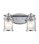 Kinkiety łazienkowe - Quintiesse Kinkiet Ashland Bay - 2 źródła światła - Polerowany chrom IP44 Elstead Lighting QN-ASHLANDBAY2-PC-BATH - product 1