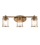 Kinkiety łazienkowe - Quintiesse Kinkiet Ashland Bay - 3 źródła światła - Naturalny mosiądz IP44 Elstead Lighting QN-ASHLANDBAY3-NBR-BATH - product 1