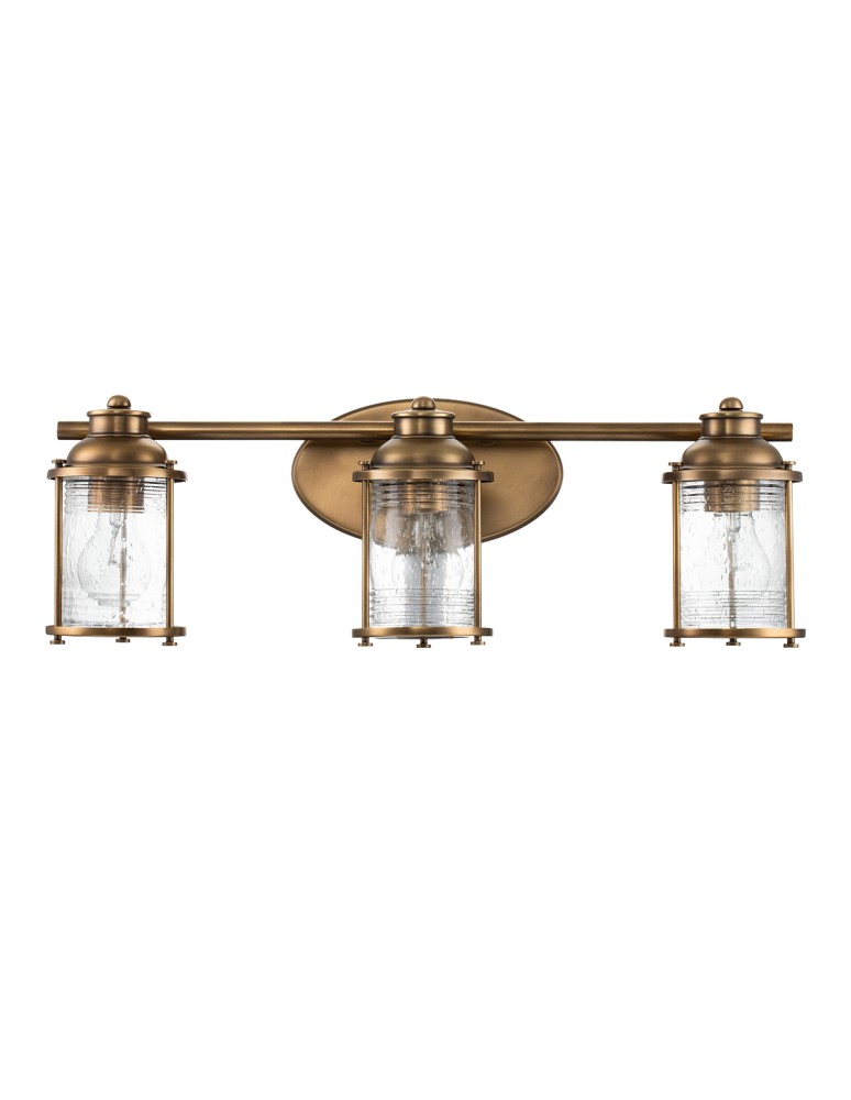 Quintiesse Kinkiet Ashland Bay - 3 źródła światła - Naturalny mosiądz IP44 Elstead Lighting QN-ASHLANDBAY3-NBR-BATH