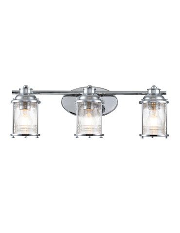 Quintiesse Kinkiet Ashland Bay - 3 źródła światła - Polerowany chrom IP44 Elstead Lighting QN-ASHLANDBAY3-PC-BATH