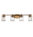 Kinkiety łazienkowe - Quintiesse Kinkiet Ashland Bay - 4 źródła światła - Naturalny mosiądz IP44 Elstead Lighting QN-ASHLANDBAY4-NBR-BATH - product 5