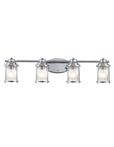 Quintiesse Kinkiet Ashland Bay - 4 źródła światła - Polerowany chrom IP44 Elstead Lighting QN-ASHLANDBAY4-PC-BATH