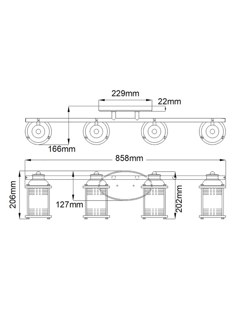 Kinkiety łazienkowe - Quintiesse Kinkiet Ashland Bay - 4 źródła światła - Polerowany chrom IP44 Elstead Lighting QN-ASHLANDBAY4-PC-BATH - product kolory-swiatla.pl 5