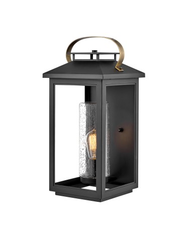 Quintiesse Duża latarnia naścienna Atwater - 1 źródło światła - Czarna IP44 Elstead Lighting QN-ATWATER-L-BK