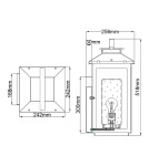 Quintiesse Duża latarnia naścienna Atwater - 1 źródło światła - Czarna IP44 Elstead Lighting QN-ATWATER-L-BK Quintiesse Duża latarnia naścienna Atwater - 1 źródło światła - Czarna IP44 Elstead Lighting QN-ATWATER-L-BK