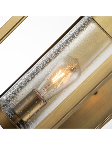Quintiesse Duża latarnia naścienna Atwater - 1 źródło światła - Postarzany mosiądz IP44 Elstead Lighting QN-ATWATER-L-PD - produkt 2