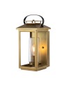 Quintiesse Średnia latarnia naścienna Atwater - 1 źródło światła - Postarzany mosiądz IP44 Elstead Lighting QN-ATWATER-M