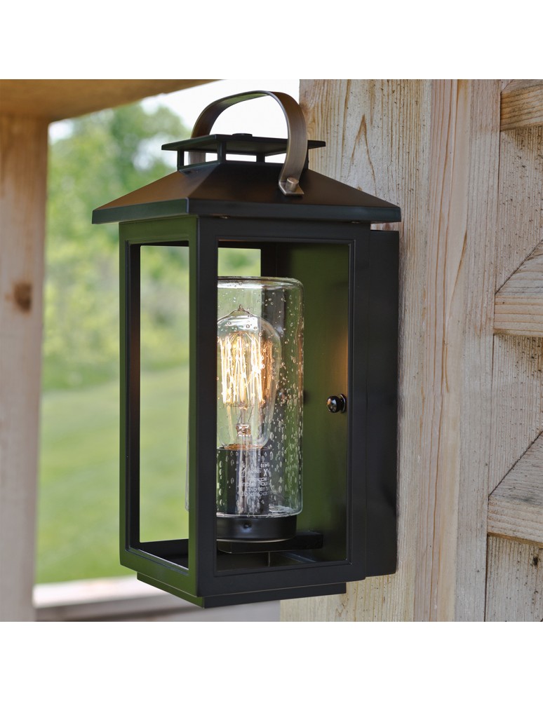 Quintiesse Mała latarnia naścienna Atwater - 1 źródło światła - Czarna IP44 Elstead Lighting QN-ATWATER-S-BK Quintiesse Mała latarnia naścienna Atwater - 1 źródło światła - Czarna IP44 Elstead Lighting QN-ATWATER-S-BK