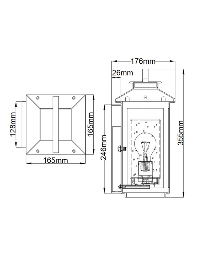 Quintiesse Mała latarnia naścienna Atwater - 1 źródło światła - Czarna IP44 Elstead Lighting QN-ATWATER-S-BK Quintiesse Mała latarnia naścienna Atwater - 1 źródło światła - Czarna IP44 Elstead Lighting QN-ATWATER-S-BK