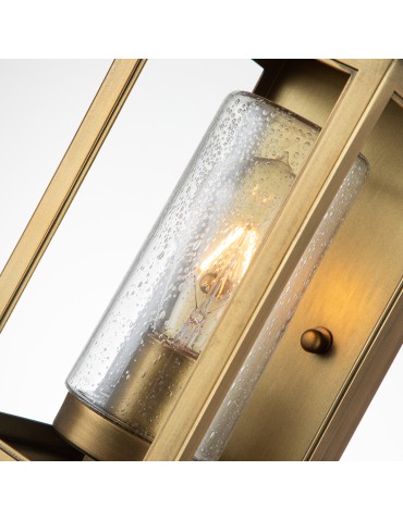 Quintiesse Mała latarnia naścienna Atwater - 1 źródło światła - Postarzany mosiądz IP44 Elstead Lighting QN-ATWATER-S-PD - produkt 2