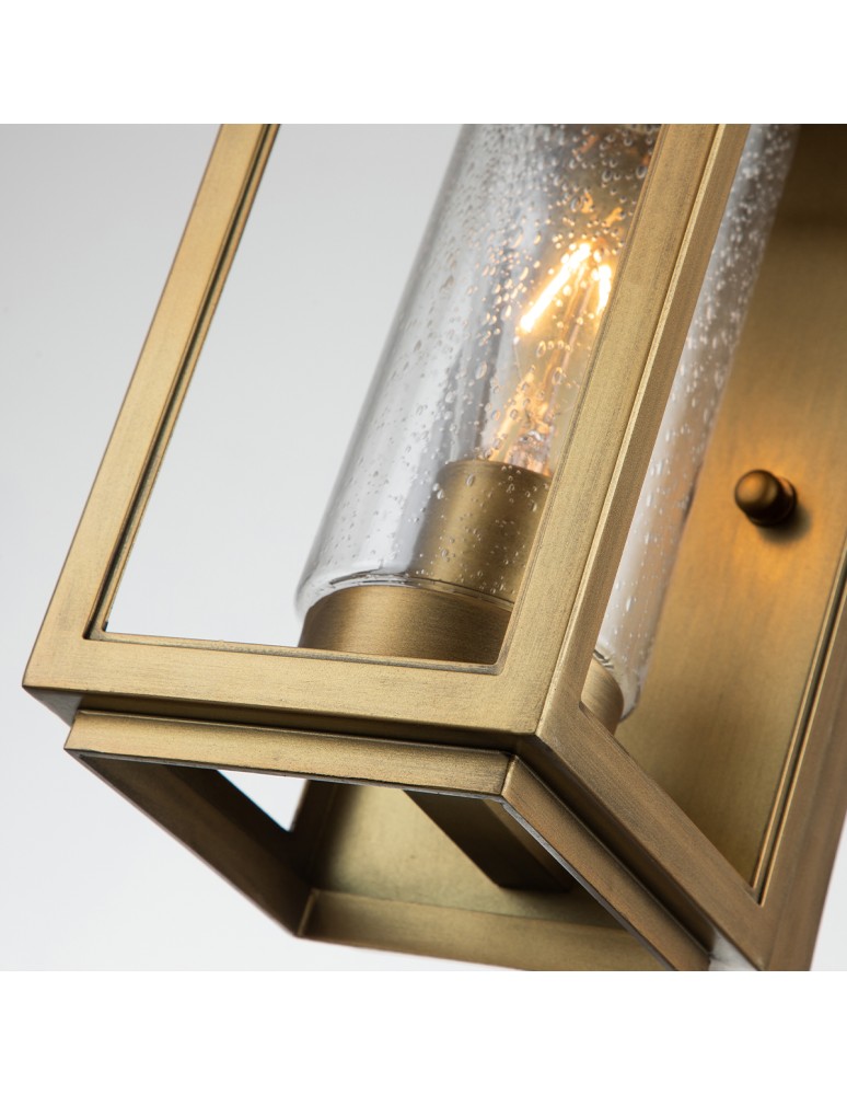 Quintiesse Mała latarnia naścienna Atwater - 1 źródło światła - Postarzany mosiądz IP44 Elstead Lighting QN-ATWATER-S-PD Quintiesse Mała latarnia naścienna Atwater - 1 źródło światła - Postarzany mosiądz IP44 Elstead Lighting QN-ATWATER-S-PD