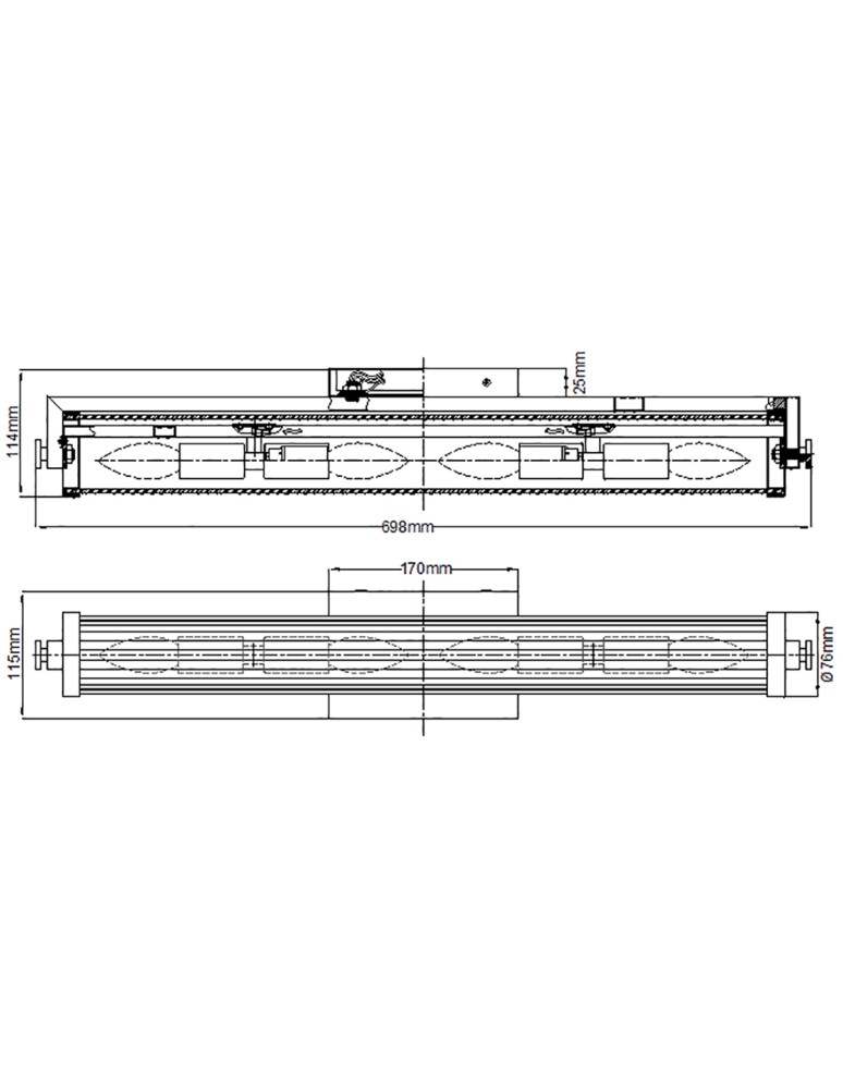 Quintiesse Kinkiet Azores - 4 źródła światła - Polerowany chrom IP44 Elstead Lighting QN-AZORES4-PC Quintiesse Kinkiet Azores - 4 źródła światła - Polerowany chrom IP44 Elstead Lighting QN-AZORES4-PC
