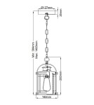 Quintiesse Mała latarnia wisząca Booker - 1 źródło światła IP44 Elstead Lighting QN-BOOKER8-S-IA Quintiesse Mała latarnia wisząca Booker - 1 źródło światła IP44 Elstead Lighting QN-BOOKER8-S-IA
