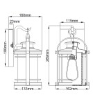 Kinkiety zewnętrzne - Quintiesse Mała latarnia naścienna Booker - 1 źródło światła IP44 Elstead Lighting QN-BOOKER-S-IA - product 7