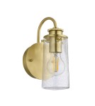 Quintiesse Kinkiet Braelyn - 1 źródło światła - Szczotkowany mosiądz IP44 Elstead Lighting QN-BRAELYN1-BB Quintiesse Kinkiet Braelyn - 1 źródło światła - Szczotkowany mosiądz IP44 Elstead Lighting QN-BRAELYN1-BB