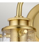 Kinkiety łazienkowe - Quintiesse Kinkiet Braelyn - 2 źródła światła - Szczotkowany mosiądz IP44 Elstead Lighting QN-BRAELYN2-BB - product 3