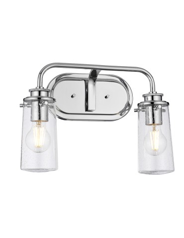 Quintiesse Kinkiet Braelyn - 2 źródła światła - Polerowany chrom IP44 Elstead Lighting QN-BRAELYN2-PC