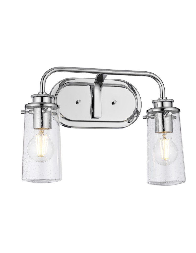 Quintiesse Kinkiet Braelyn - 2 źródła światła - Polerowany chrom IP44 Elstead Lighting QN-BRAELYN2-PC