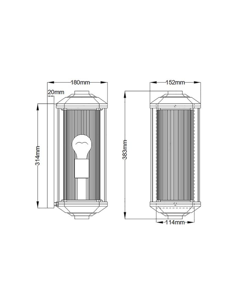 Kinkiety zewnętrzne - Quintiesse Średnia latarnia naścienna Castelle - 1 źródło światła - Brązowa IP44 Elstead Lighting QN-CASTELLE-M-BZ - product kolory-swiatla.pl 5