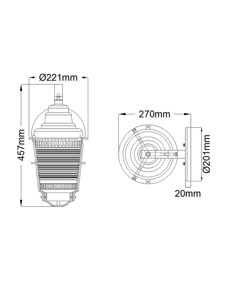 Kinkiety zewnętrzne - Quintiesse Latarnia naścienna Chance Harbor - 1 źródło światła IP44 Elstead Lighting QN-CHANCE-HARBOR-M - product kolory-swiatla.pl 5