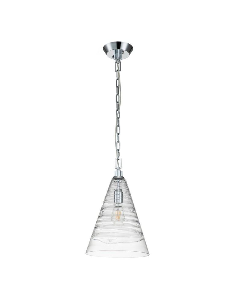 Quintiesse Lampa wisząca Elmore - 1 źródło światła - Polerowany chrom Elstead Lighting QN-ELMORE-P-PC Quintiesse Lampa wisząca Elmore - 1 źródło światła - Polerowany chrom Elstead Lighting QN-ELMORE-P-PC