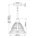 Quintiesse Lampa wisząca Elroy - 1 źródło światła - Szczotkowany nikiel Elstead Lighting QN-ELROY-BN Quintiesse Lampa wisząca Elroy - 1 źródło światła - Szczotkowany nikiel Elstead Lighting QN-ELROY-BN