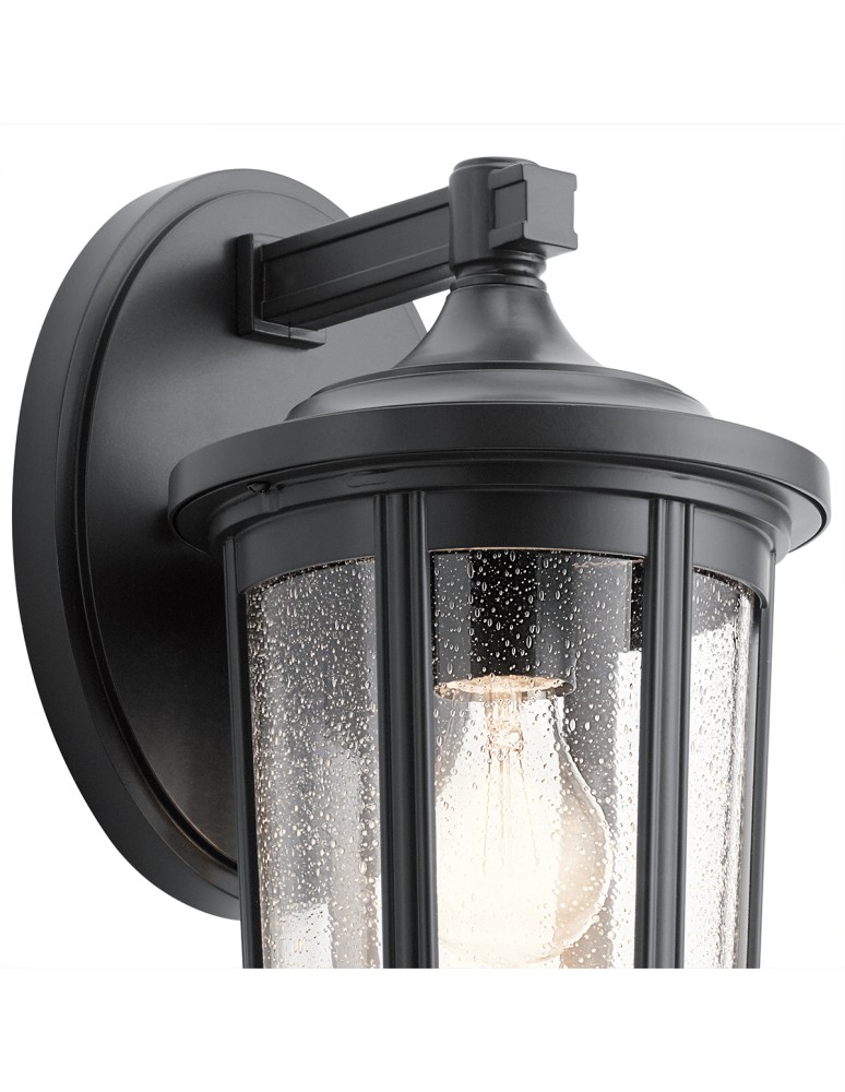 Quintiesse Duża latarnia naścienna Fairfield - 1 źródło światła - Czarna IP44 Elstead Lighting QN-FAIRFIELD-L-BK Quintiesse Duża latarnia naścienna Fairfield - 1 źródło światła - Czarna IP44 Elstead Lighting QN-FAIRFIELD-L-BK