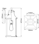 Quintiesse Średnia latarnia naścienna Grant - 1 źródło światła IP44 Elstead Lighting QN-GRANT-M-BU Quintiesse Średnia latarnia naścienna Grant - 1 źródło światła IP44 Elstead Lighting QN-GRANT-M-BU