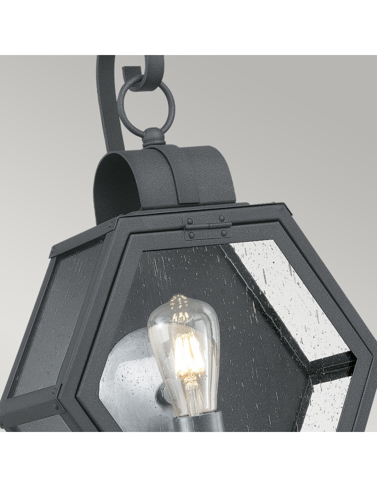 Quintiesse Średnia latarnia naścienna Heath - 1 źródło światła - Cętkowana czerń IP44 Elstead Lighting QN-HEATH-M-MB Quintiesse Średnia latarnia naścienna Heath - 1 źródło światła - Cętkowana czerń IP44 Elstead Lighting QN-HEATH-M-MB