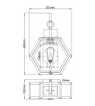 Quintiesse Średnia latarnia naścienna Heath - 1 źródło światła - Cętkowana czerń IP44 Elstead Lighting QN-HEATH-M-MB Quintiesse Średnia latarnia naścienna Heath - 1 źródło światła - Cętkowana czerń IP44 Elstead Lighting QN-HEATH-M-MB