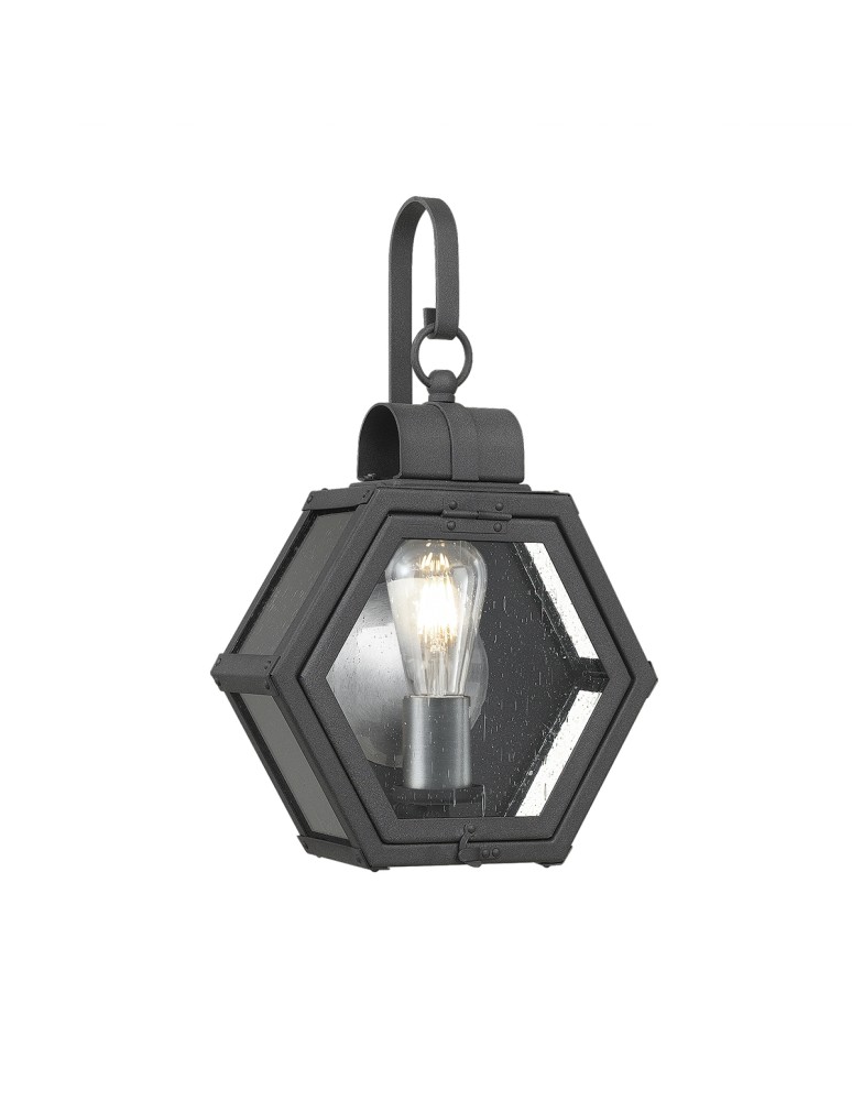 Quintiesse Mała latarnia naścienna Heath - 1 źródło światła - Cętkowana czerń IP44 Elstead Lighting QN-HEATH-S-MB Quintiesse Mała latarnia naścienna Heath - 1 źródło światła - Cętkowana czerń IP44 Elstead Lighting QN-HEATH-S-MB