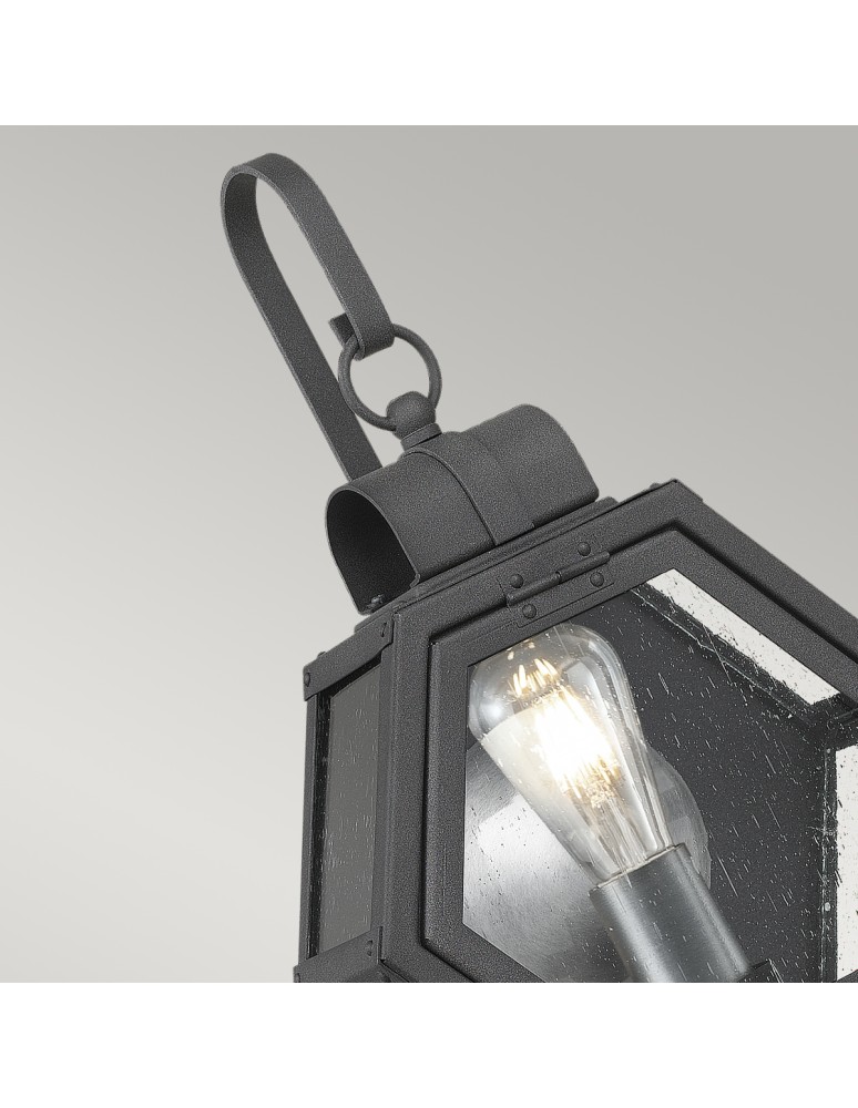Quintiesse Mała latarnia naścienna Heath - 1 źródło światła - Cętkowana czerń IP44 Elstead Lighting QN-HEATH-S-MB Quintiesse Mała latarnia naścienna Heath - 1 źródło światła - Cętkowana czerń IP44 Elstead Lighting QN-HEATH-S-MB