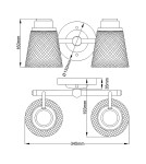 Quintiesse Kinkiet Hudson - 2 źródła światła IP44 Elstead Lighting QN-HUDSON2-BATH Quintiesse Kinkiet Hudson - 2 źródła światła IP44 Elstead Lighting QN-HUDSON2-BATH