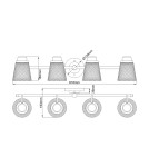 Quintiesse Kinkiet Hudson - 4 źródła światła IP44 Elstead Lighting QN-HUDSON4-BATH Quintiesse Kinkiet Hudson - 4 źródła światła IP44 Elstead Lighting QN-HUDSON4-BATH