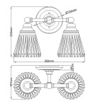 Kinkiety łazienkowe - Quintiesse Kinkiet Keynes - 2 źródła światła IP44 Elstead Lighting QN-KEYNES2-BATH - product 6