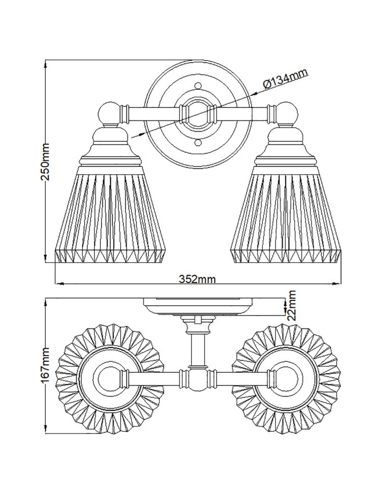 Quintiesse Kinkiet Keynes - 2 źródła światła IP44 Elstead Lighting QN-KEYNES2-BATH