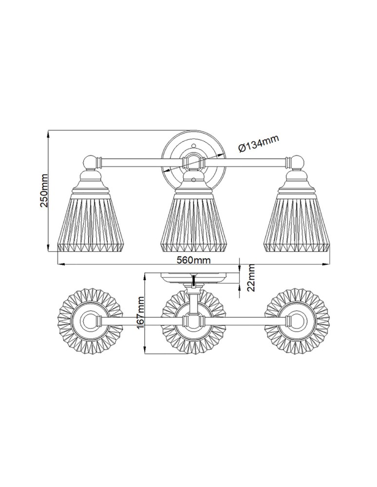 Quintiesse Kinkiet Keynes - 3 źródła światła IP44 Elstead Lighting QN-KEYNES3-BATH Quintiesse Kinkiet Keynes - 3 źródła światła IP44 Elstead Lighting QN-KEYNES3-BATH