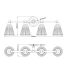 Kinkiety łazienkowe - Quintiesse Kinkiet Keynes - 4 źródła światła IP44 Elstead Lighting QN-KEYNES4-BATH - product 6