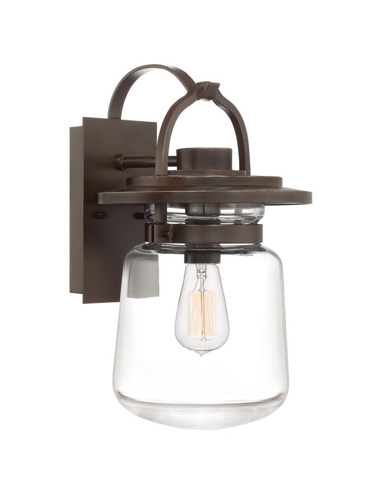Quintiesse Średnia latarnia naścienna Lasalle - 1 źródło światła IP44 Elstead Lighting QN-LASALLE-M-WT