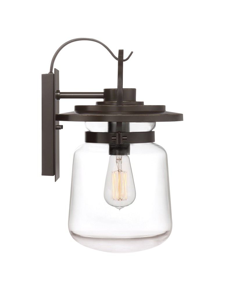 Quintiesse Średnia latarnia naścienna Lasalle - 1 źródło światła IP44 Elstead Lighting QN-LASALLE-M-WT