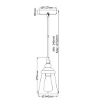 Quintiesse Mała lampa wisząca Loras - 1 źródło światła Elstead Lighting QN-LORAS-1MP Quintiesse Mała lampa wisząca Loras - 1 źródło światła Elstead Lighting QN-LORAS-1MP