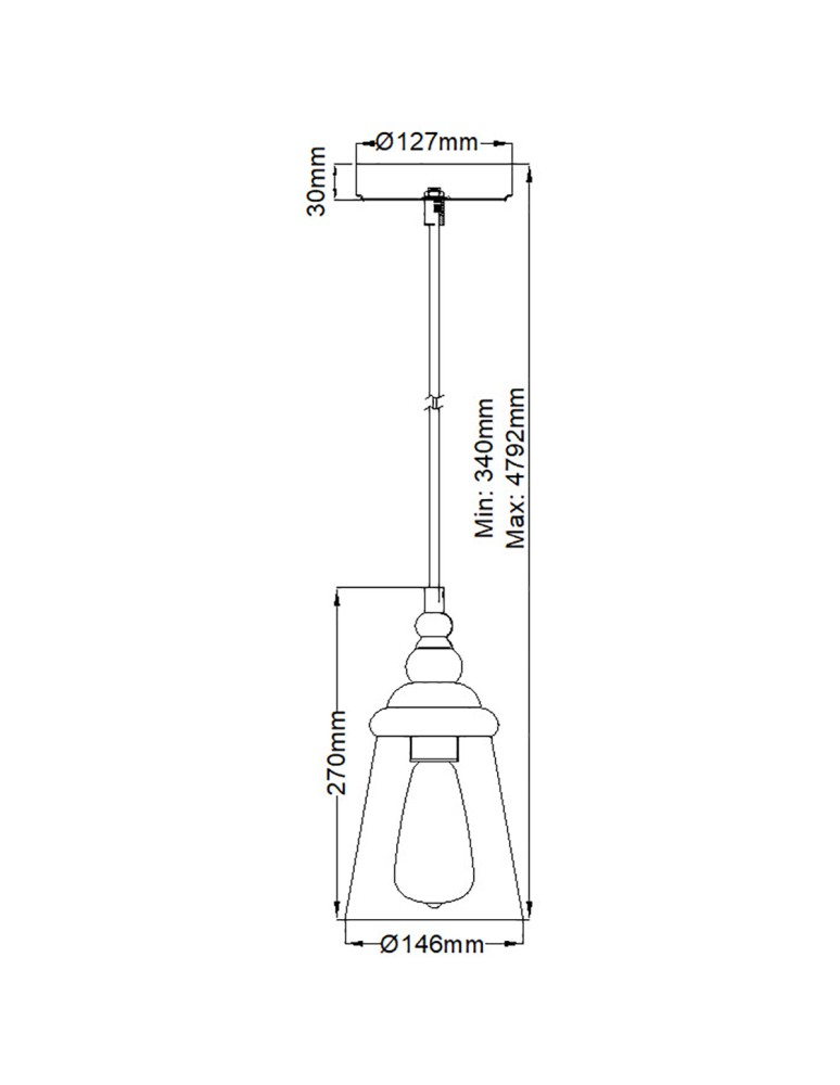 Quintiesse Mała lampa wisząca Loras - 1 źródło światła Elstead Lighting QN-LORAS-1MP Quintiesse Mała lampa wisząca Loras - 1 źródło światła Elstead Lighting QN-LORAS-1MP