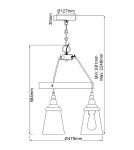 Quintiesse Żyrandol Loras - 3 źródła światła Elstead Lighting QN-LORAS3 Quintiesse Żyrandol Loras - 3 źródła światła Elstead Lighting QN-LORAS3