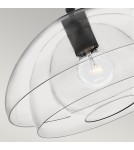 Quintiesse Lampa wisząca / Półplafon Lotus - 1 źródło światła - Czarna Elstead Lighting QN-LOTUS-P-BLK Quintiesse Lampa wisząca / Półplafon Lotus - 1 źródło światła - Czarna Elstead Lighting QN-LOTUS-P-BLK